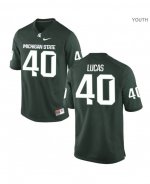 Youth Collin Lucas Michigan State Spartans #40 Nike NCAA Green Authentic College Stitched Football Jersey JM50H26LJ